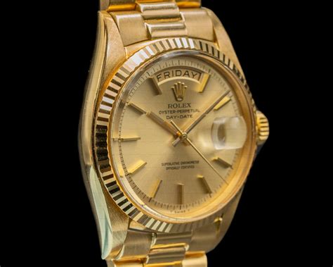 rolex oyster perpetual day date 18k|rolex day date gold price.